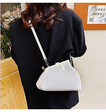 Metal Framed Clutch Shoulder Bag