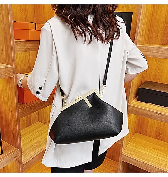 Metal Framed Clutch Shoulder Bag