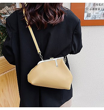 Metal Framed Clutch Shoulder Bag