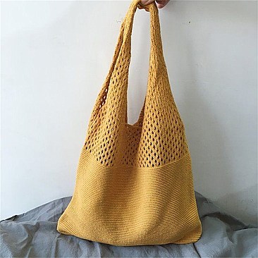 Soft Woven Tall Tote Shopping Bag