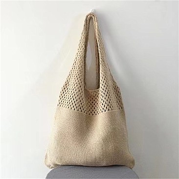 Soft Woven Tall Tote Shopping Bag