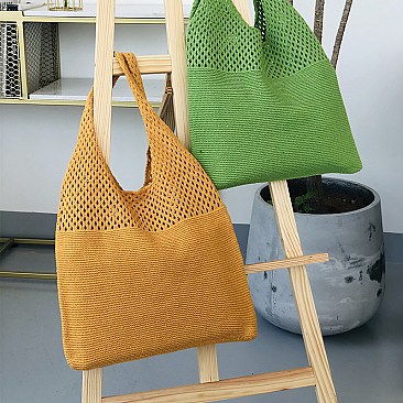 Soft Woven Tall Tote Shopping Bag