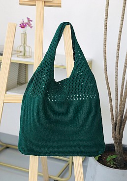 Soft Woven Tall Tote Shopping Bag