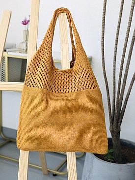 Soft Woven Tall Tote Shopping Bag