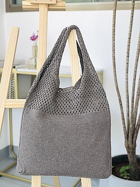 Soft Woven Tall Tote Shopping Bag