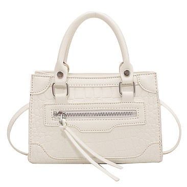 TRENDY CROC MINI SATCHEL WITH LONG STRAP