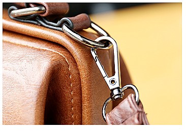 Stud Decorated Boston Doctor Shape Satchel