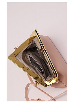 Metal Framed Clutch Shoulder Bag -Hot