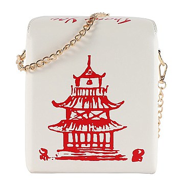 Chinese Food Box Figure Cross Body