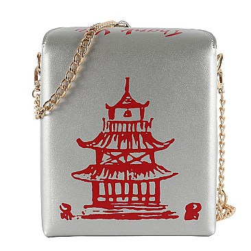 Chinese Food Box Figure Cross Body