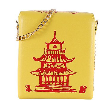 Chinese Food Box Figure Cross Body