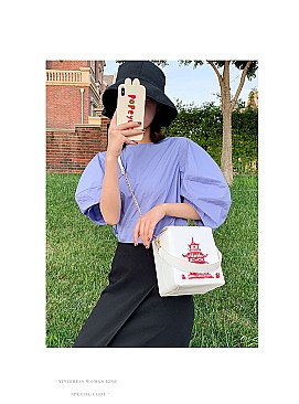 Chinese Food Box Figure Cross Body