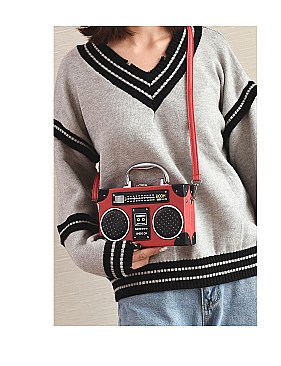 Mini Boombox Theme Novelty Bag