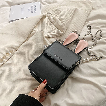 Bunny Ears Cross-Body Cell Phone Holder