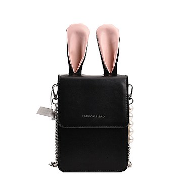 Bunny Ears Cross-Body Cell Phone Holder