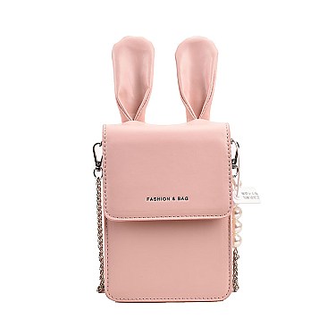 Bunny Ears Cross-Body Cell Phone Holder