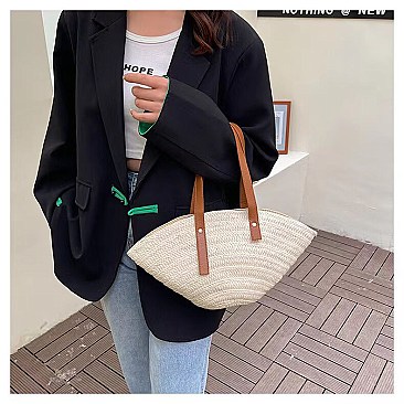 Straw Basket Satchel & Shoulder Bag