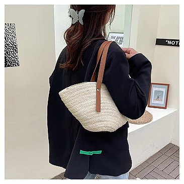 Straw Basket Satchel & Shoulder Bag