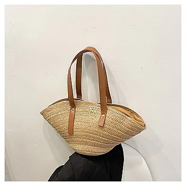 Straw Basket Satchel & Shoulder Bag