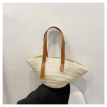 Straw Basket Satchel & Shoulder Bag