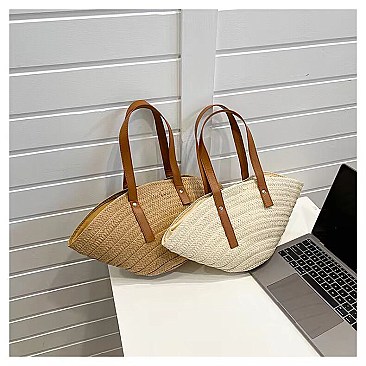 Straw Basket Satchel & Shoulder Bag