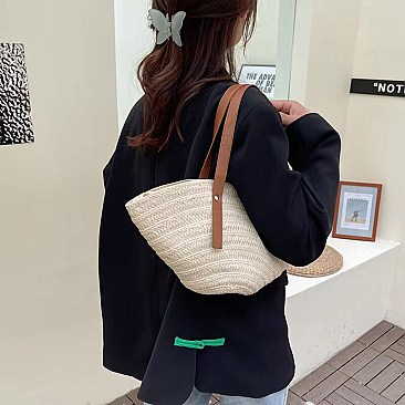 Straw Basket Satchel & Shoulder Bag