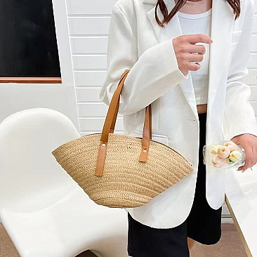 Straw Basket Satchel & Shoulder Bag