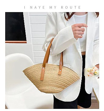Straw Basket Satchel & Shoulder Bag