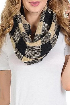 PACK OF 12PCS ASSORTED PLAID SCARVES