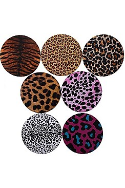 Pack of 12 Animal Print Compact Mirror