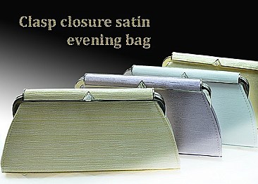 CLASP CLOSURE SATIN CLASSY EVENING BAG