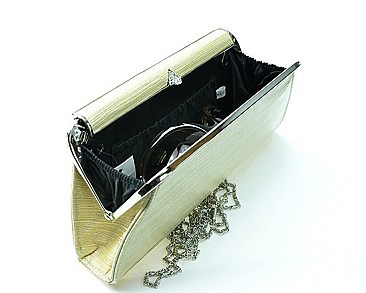 CLASP CLOSURE SATIN CLASSY EVENING BAG