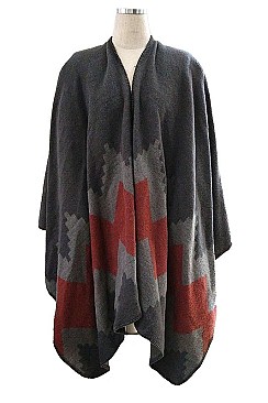 Multi Tone Fashion Poncho/Shawl FM-AV178