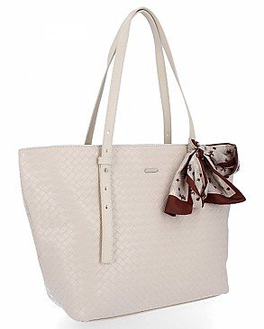 David Jones Paris Woven Scarfed Tote Bag