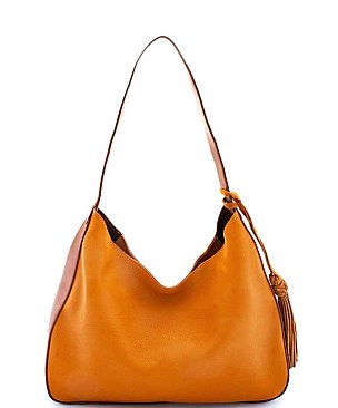 TRENDY STREET LEVEL DESIGN TASSEL HOBO BAG