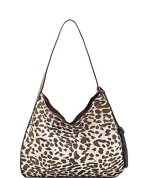 TRENDY STREET LEVEL DESIGN TASSEL HOBO BAG