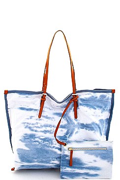 2 IN 1 DYE DESIGN TOTE BAG