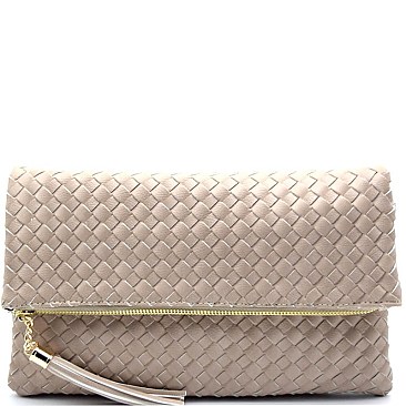 A048M-LP New Woven Flap Envelop Clutch