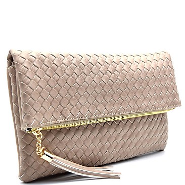 A048M-LP New Woven Flap Envelop Clutch