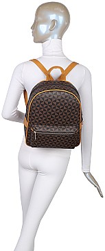 3 in 1 Stylish Monogram Back Pack Clutch Set
