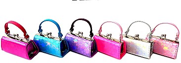 PACK OF 12 PCS ASSORTED COLOR DESIGNER MINI COIN PURSE