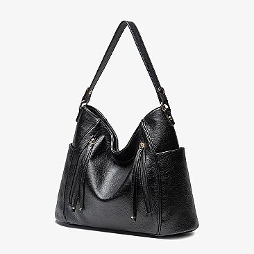 Side Pockets Hobo Shoulder Bag