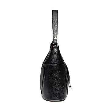 Side Pockets Hobo Shoulder Bag