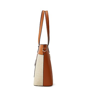 Fashion 3-in-1 Staw Shopper Set