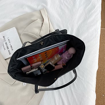 2 in 1 Quilted Shopping Tote Bag