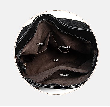 Side Pockets Hobo Shoulder Bag