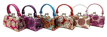 PACK OF 12 PCS ASSORTED COLOR DESIGNER MINI COIN PURSE