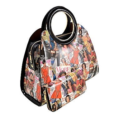 DESIGNER MICHELLE OBAMA 2 IN 1 HANDBAG SET