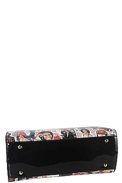 DESIGNER MICHELLE OBAMA 2 IN 1 HANDBAG SET