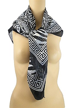PACK OF (12 PCS) ANIMAL PRINT SQUARE SILKY SCARVES FM-AACG0142
